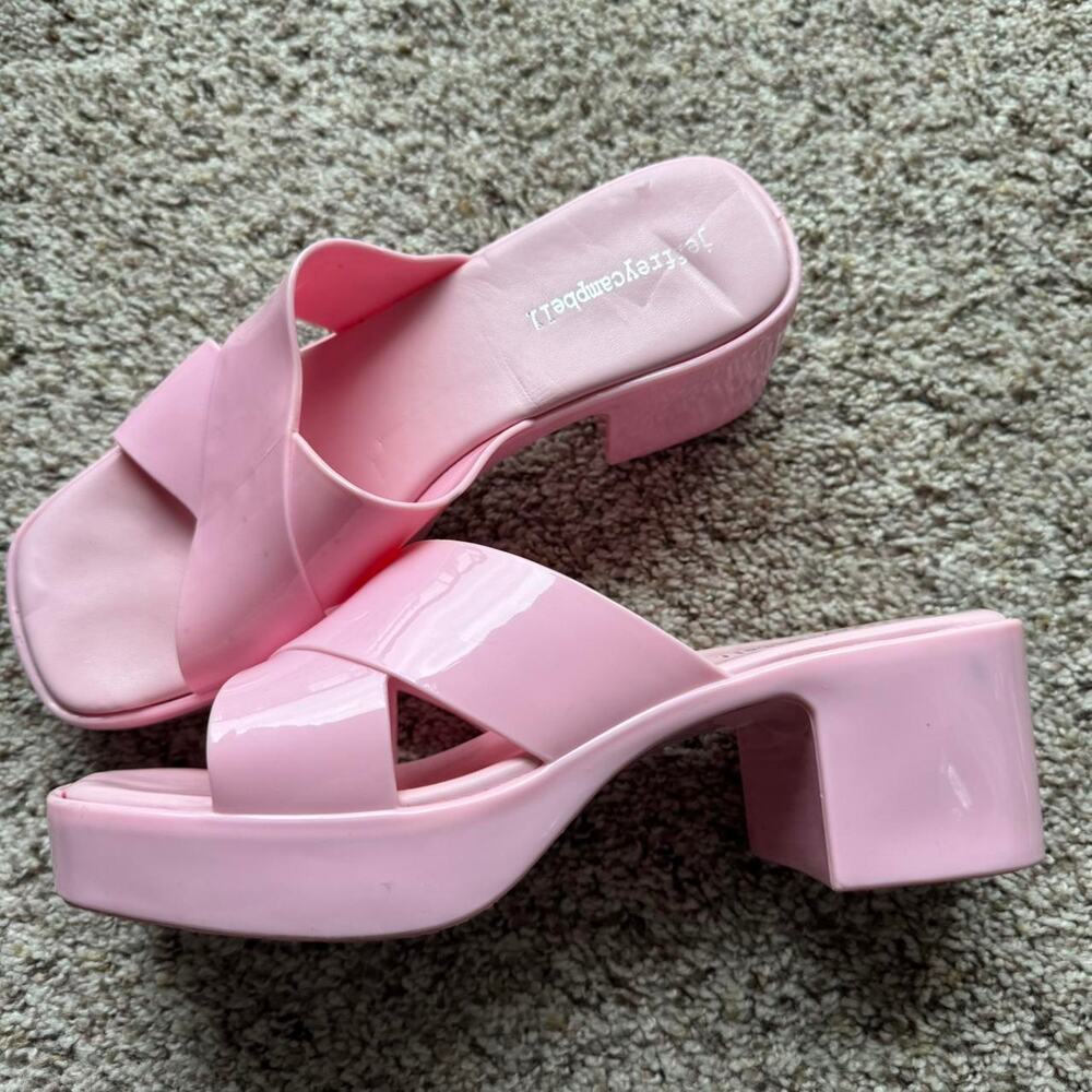 Jeffrey Campbell Bubblegum Platform Plastic Jelly Rubber Sandals